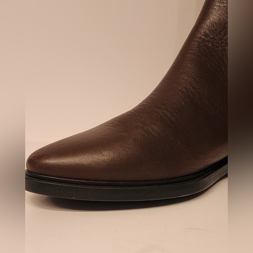 Calvin Klein Womens Finley Leather Closed Toe Knee High Brown Coffee Bean Size 5 - Picture 8 of 12